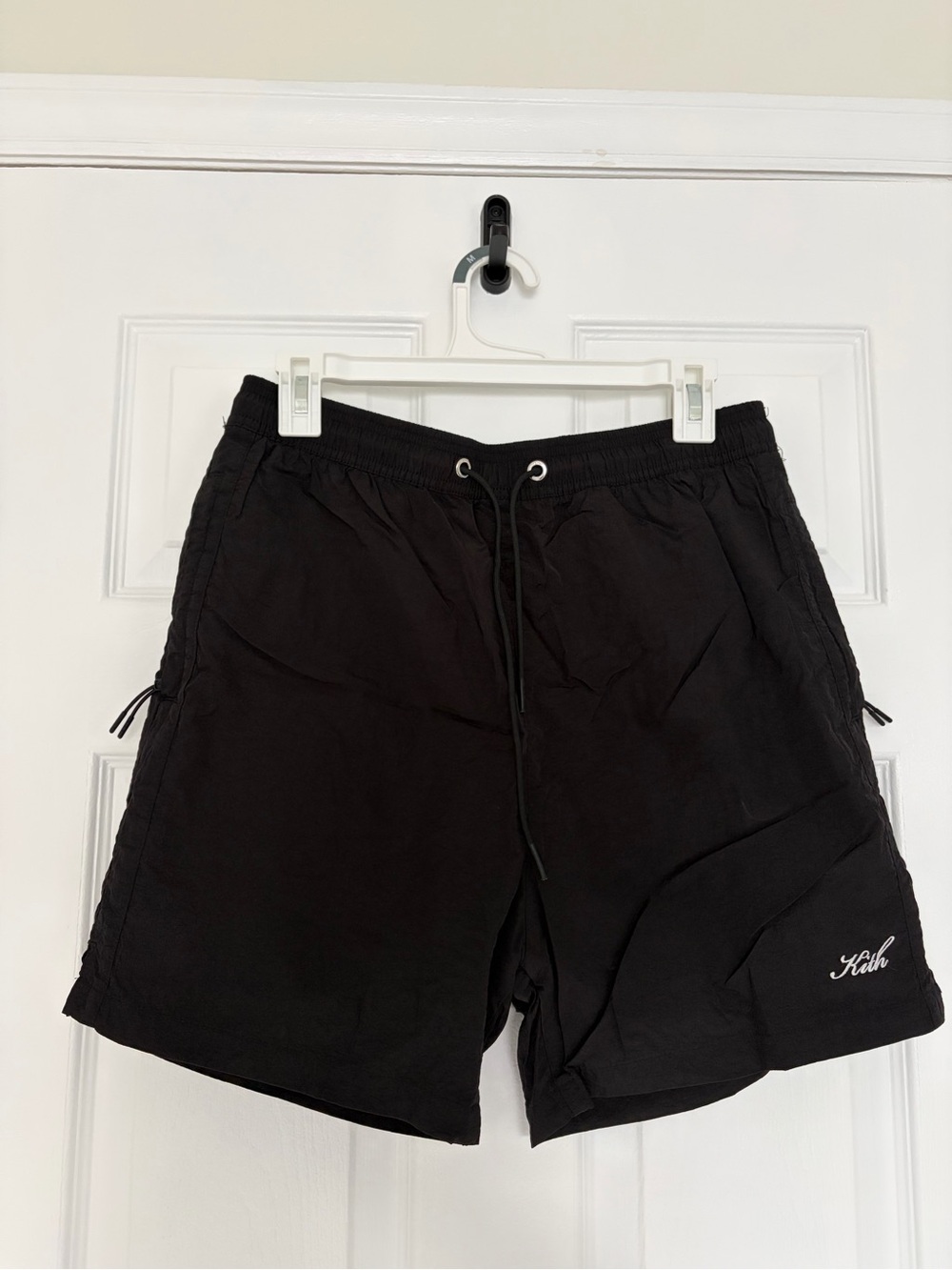 Kith Black Drawstring Logo Shorts